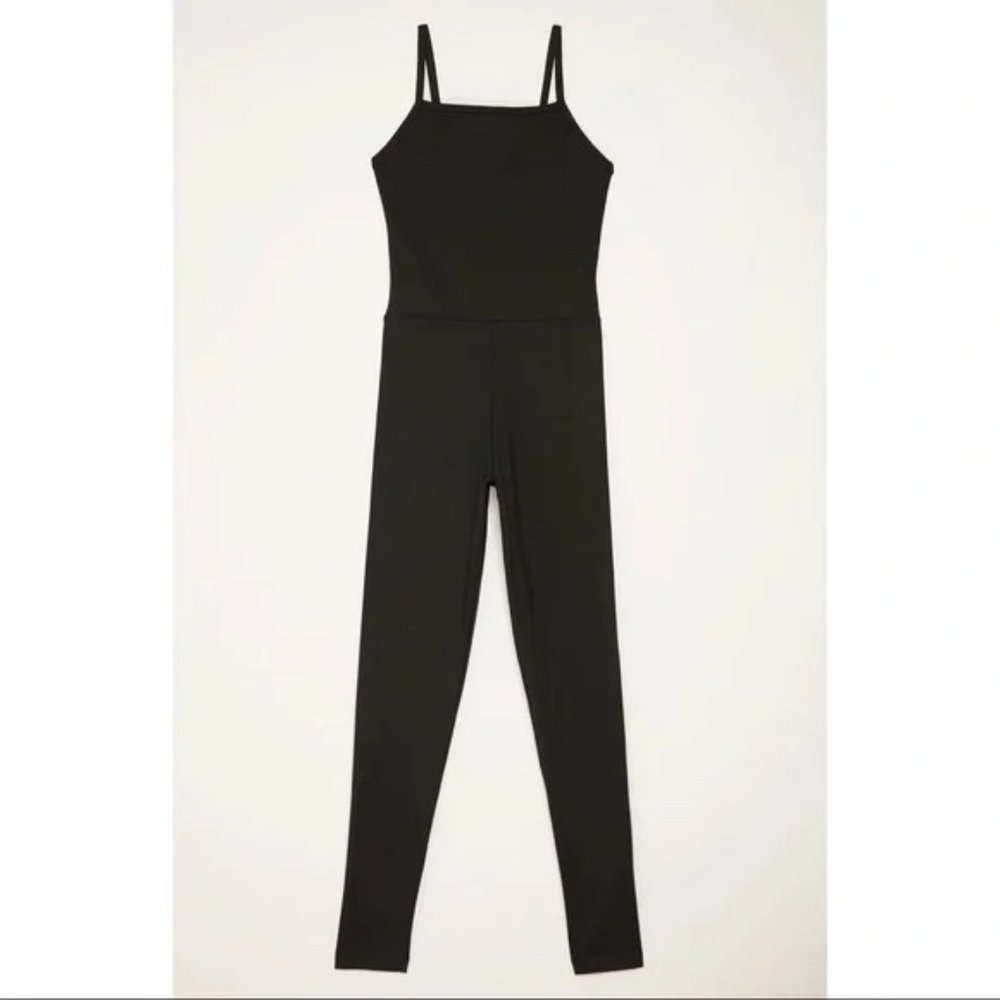 girlfriend collective black cami unitard